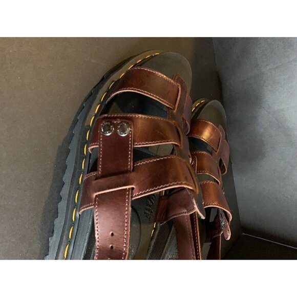 Doc Dr. Martens Terry Platform Brown Charro Sandals Unisex M 13 EU 47 NWT - Picture 8 of 12